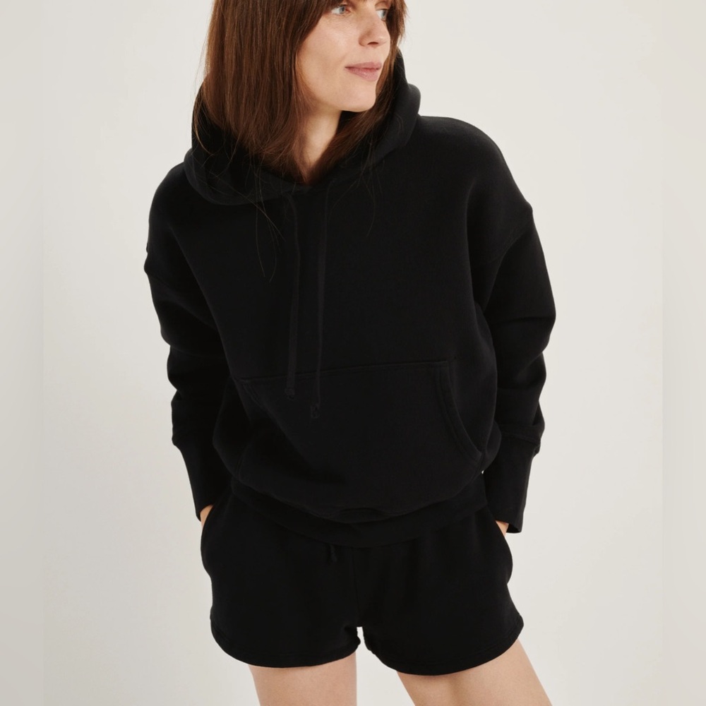 Suzie Kondi black velour track shorts
